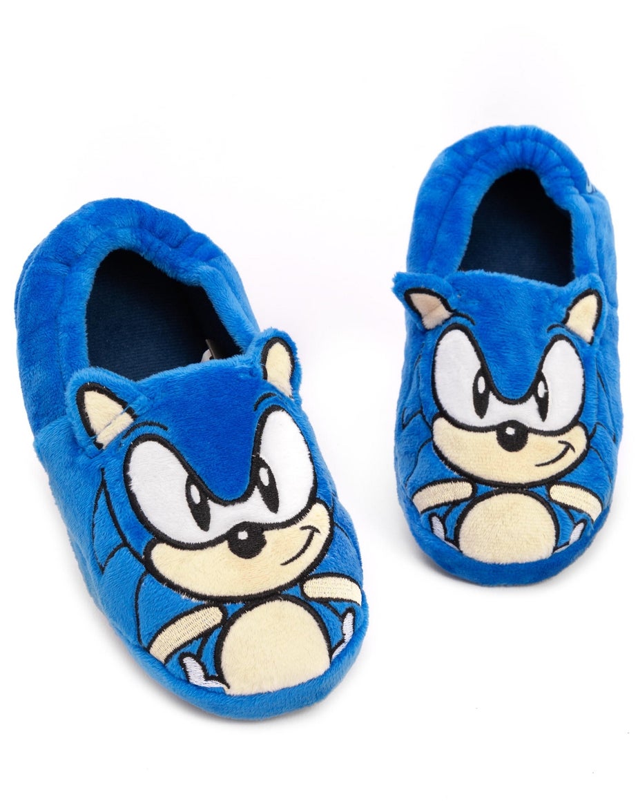 Sonic The Hedgehog Boys Blue 3D Slippers (9 Younger - 2.5 Older)
