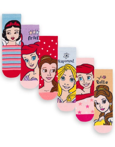 Vanilla Underground Disney Princess Kids Multicoloured 5 Pack Calf Socks