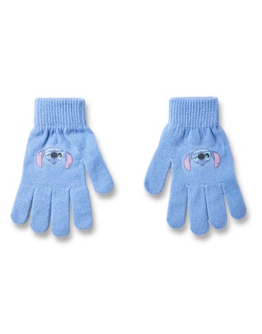 Disney Kids Stitch Character Face Beanie & Gloves Blue Set