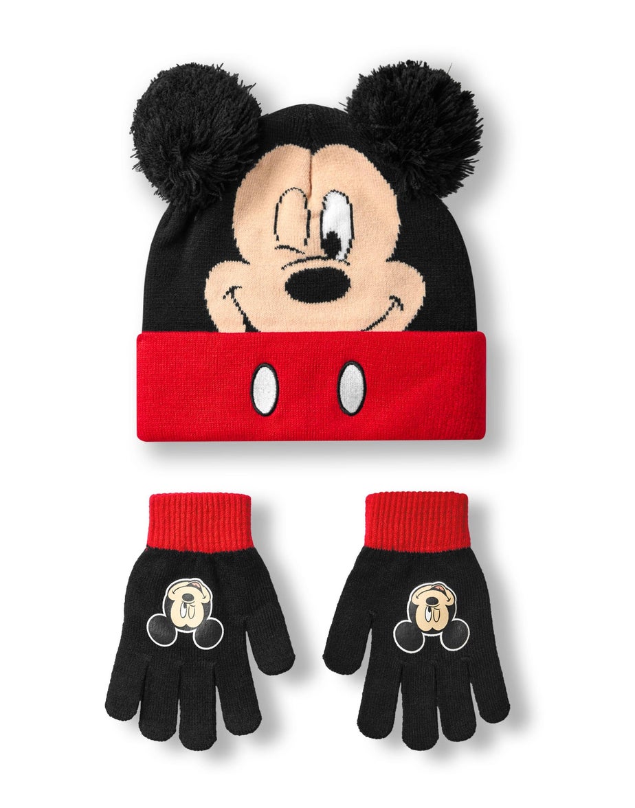 Disney Kids Multicoloured Mickey Mouse Beanie & Gloves Set