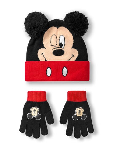 Disney Kids Multicoloured Mickey Mouse Beanie & Gloves Set