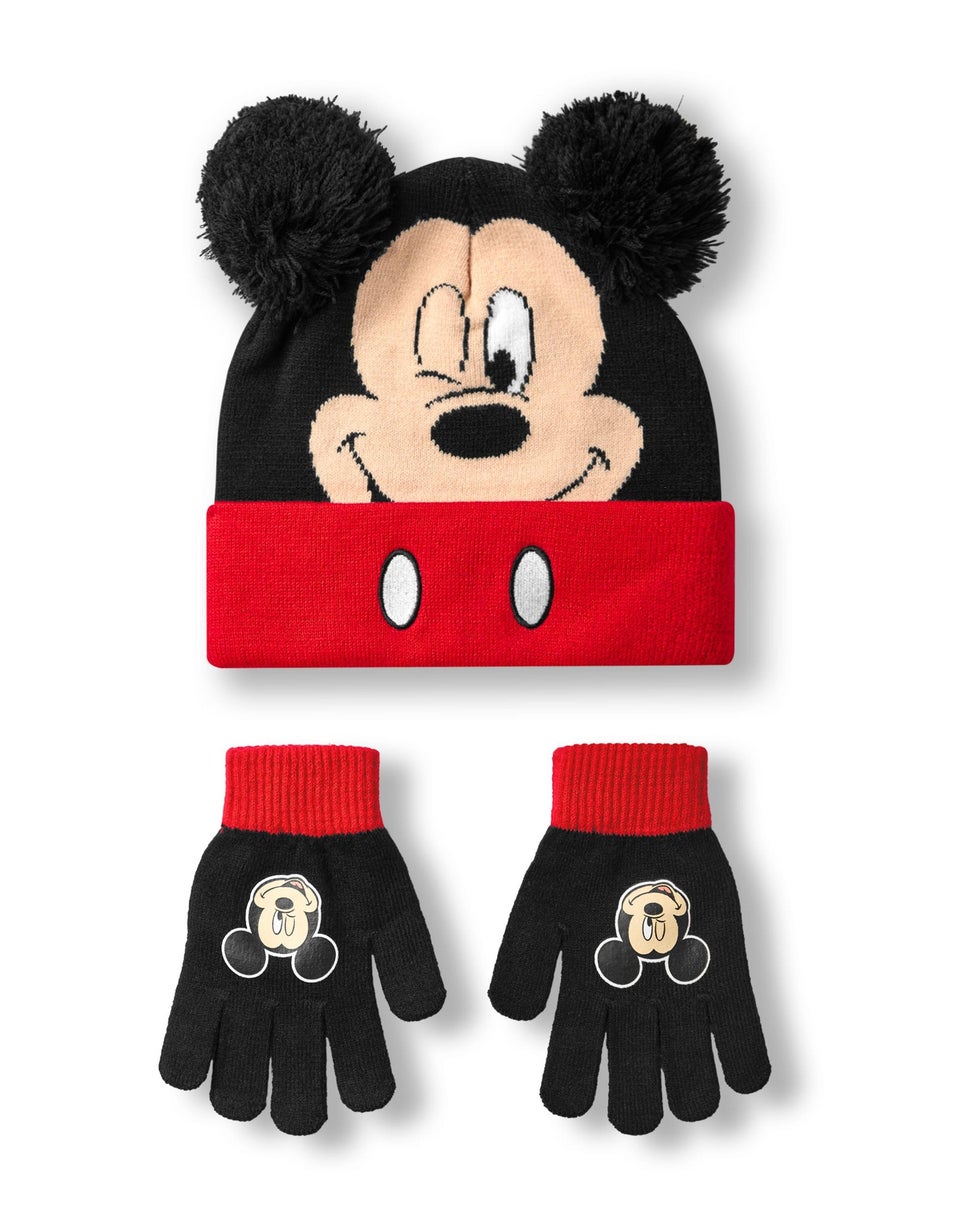 Disney Kids Multicoloured Mickey Mouse Beanie & Gloves Set
