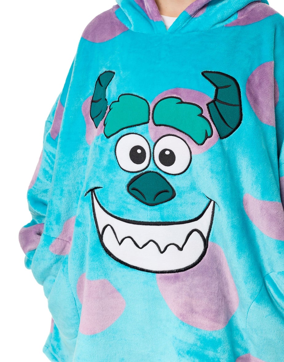 Disney Unisex Blue Monster Inc Sully Blanket Hoodie