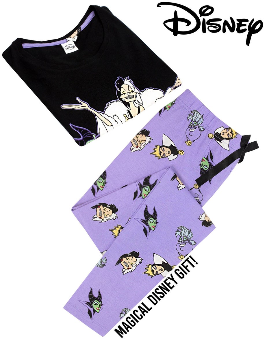 Vanilla Underground Disney Villains Adults Good To Be Bad Black PJs