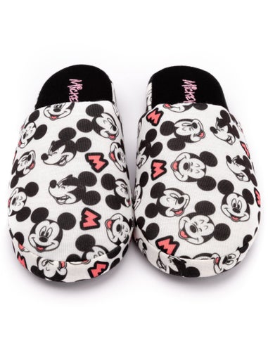 Vanilla Underground Disney Adults Mickey Mouse Mule White Slippers