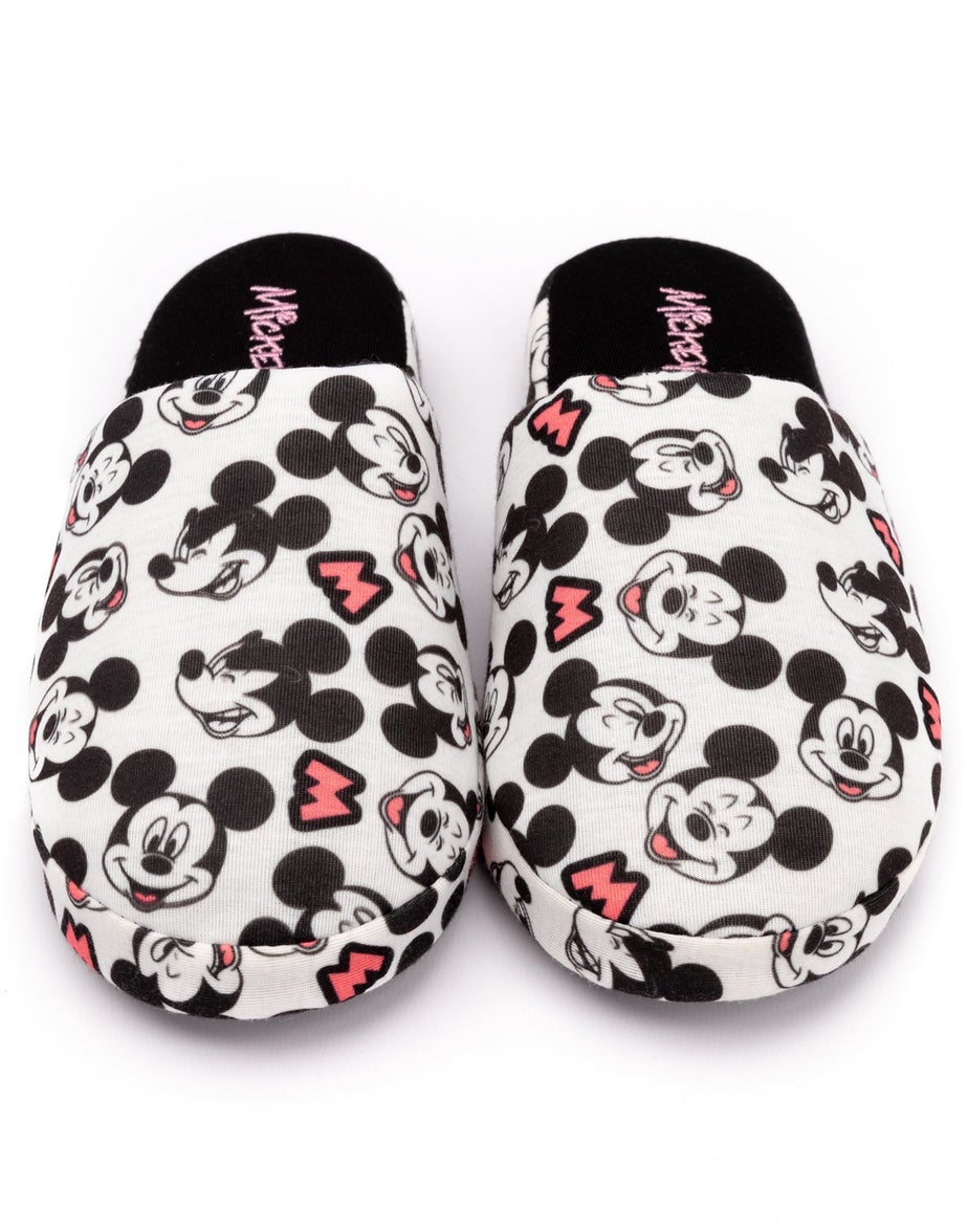 Vanilla Underground Disney Adults Mickey Mouse Mule White Slippers