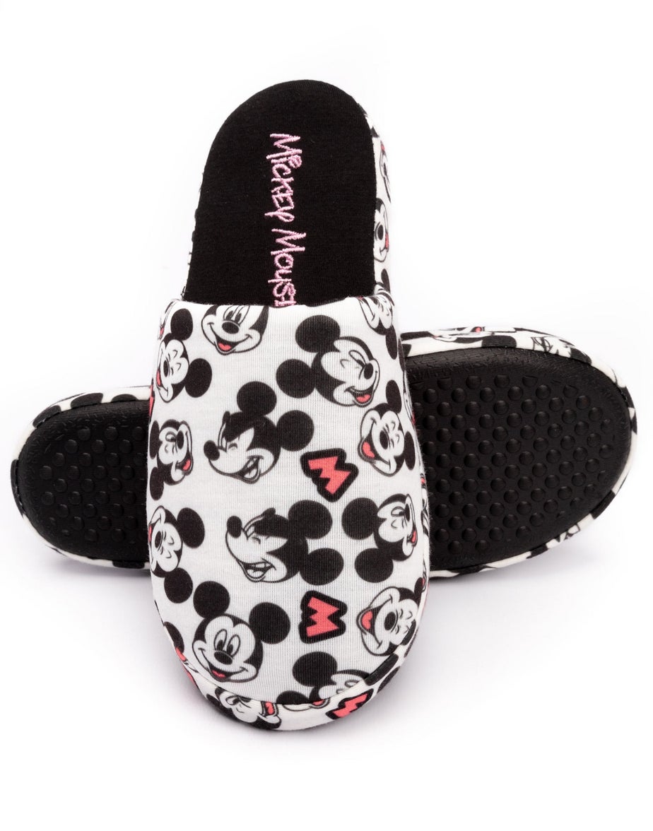 Vanilla Underground Disney Adults Mickey Mouse Mule White Slippers