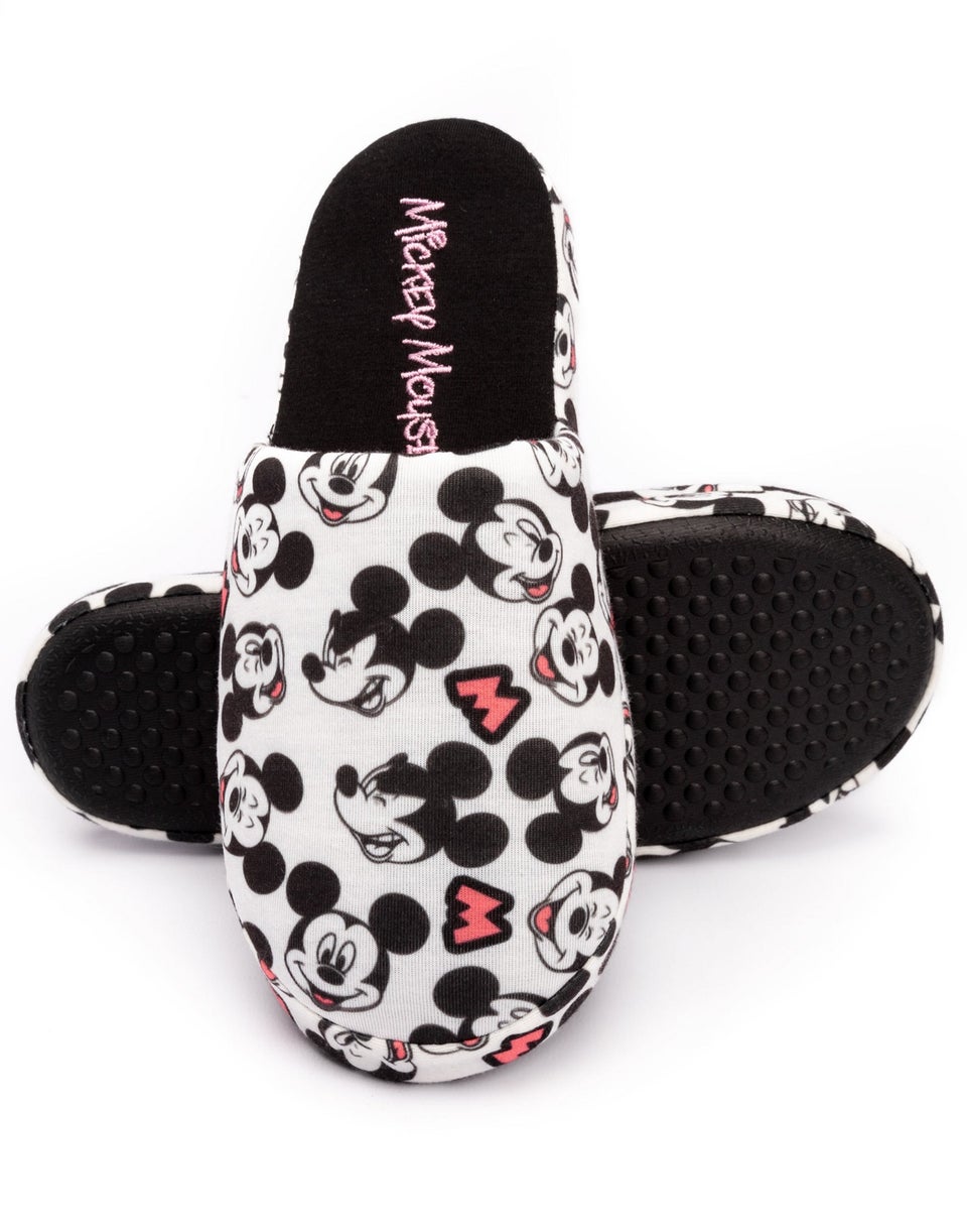 Vanilla Underground Disney Adults Mickey Mouse Mule White Slippers