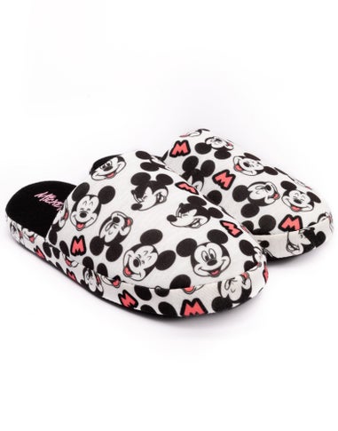 Vanilla Underground Disney Adults Mickey Mouse Mule White Slippers