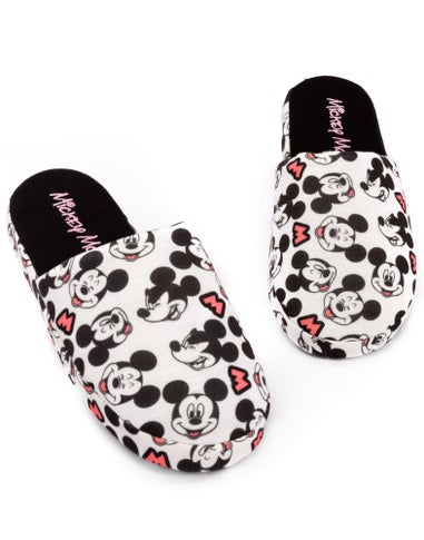Vanilla Underground Disney Adults Mickey Mouse Mule White Slippers