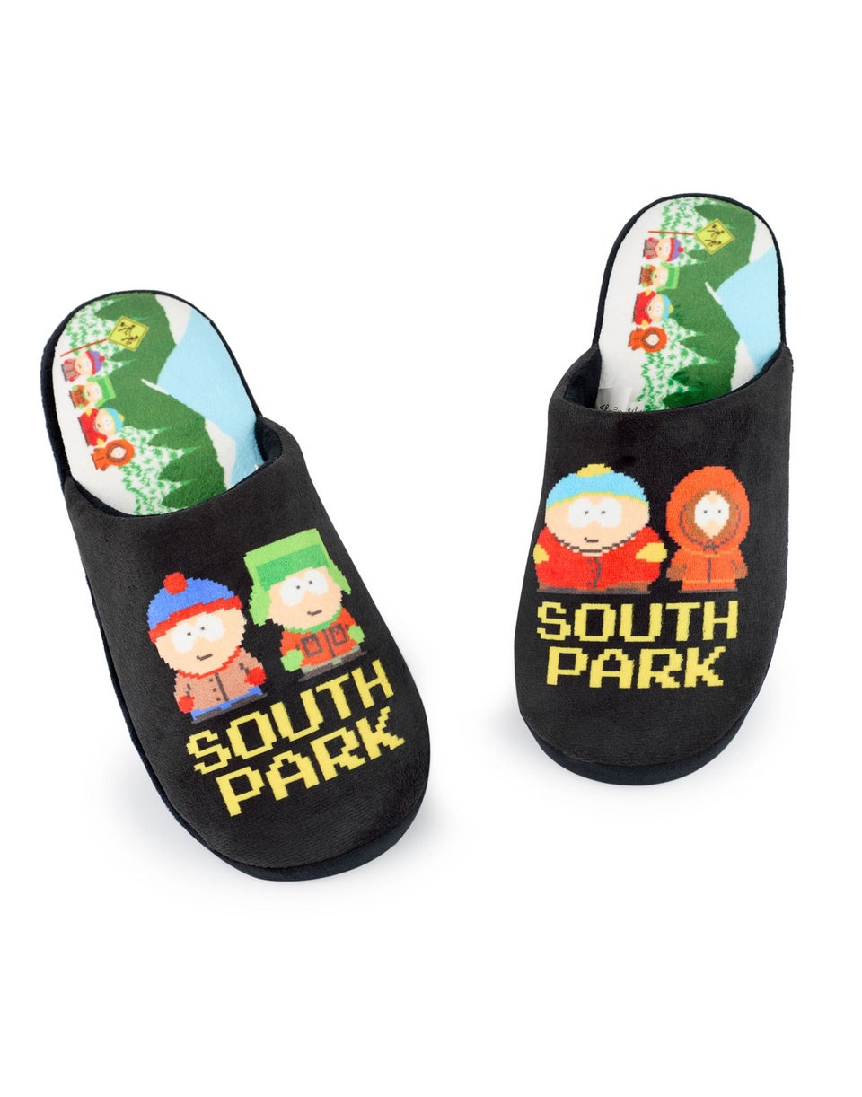 Vanilla Underground South Park Adults Pixel Scene Mule Black Slippers