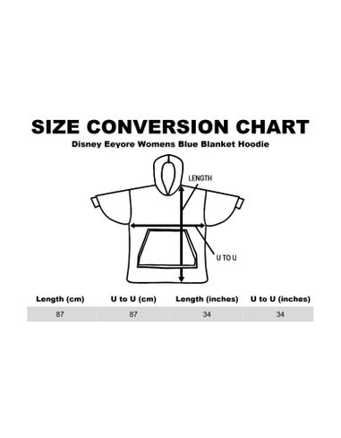 Vanilla Underground Disney Adults Eeyore Blanket Blue Hoodie