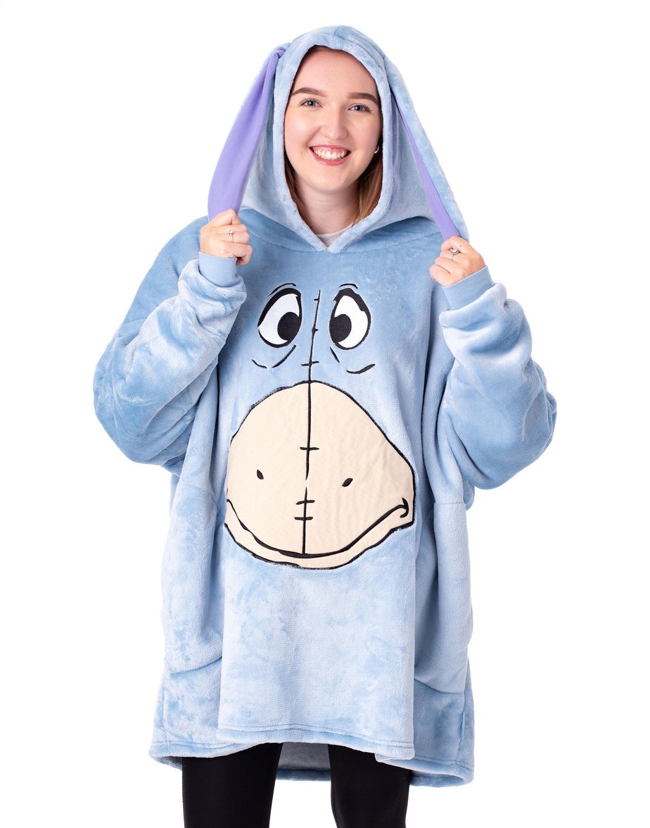 Vanilla Underground Disney Adults Eeyore Blanket Blue Hoodie