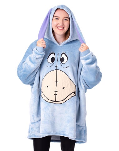 Vanilla Underground Disney Adults Eeyore Blanket Blue Hoodie