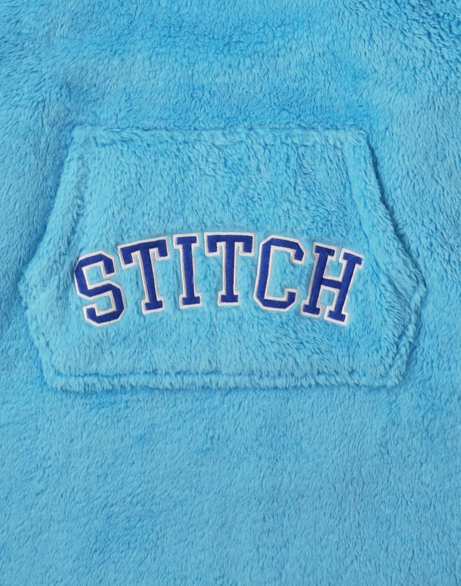 Vanilla Underground Disney Adults Applique Ears & Lettering Blue Blanket Hoodie