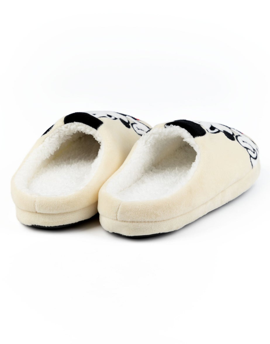 Vanilla Underground Disney Adults Mickey Mouse Smiling Mule Beige Slippers