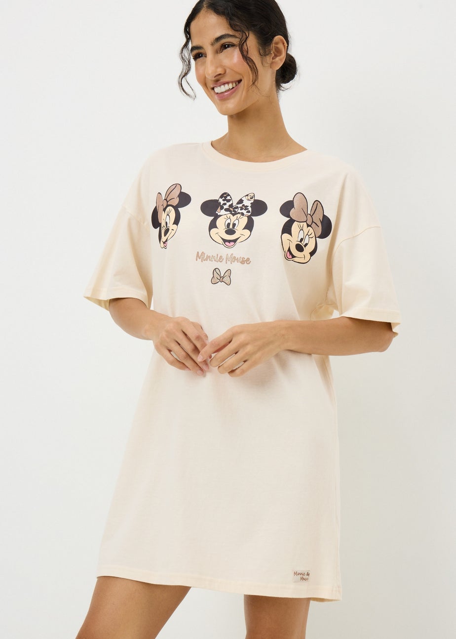 Disney Cream Mini Mouse Leopard Nightie