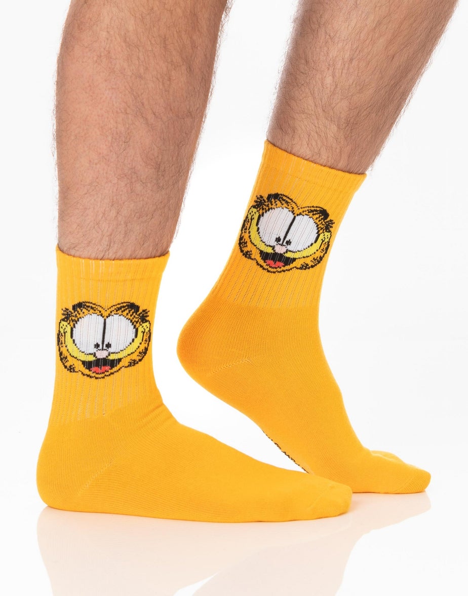 Garfield Unisex Orange Garfield Calf Socks Set Of 3