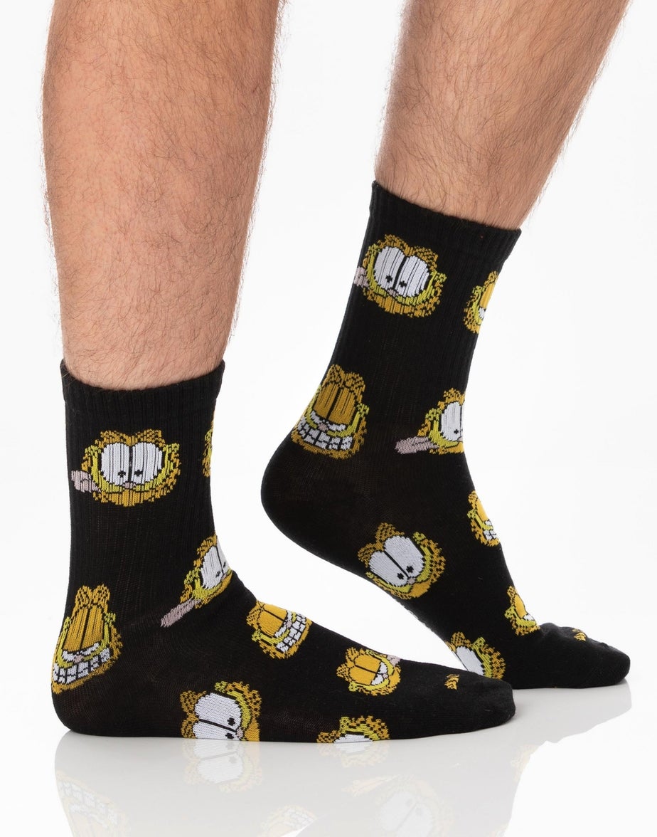 Garfield Unisex Orange Garfield Calf Socks Set Of 3