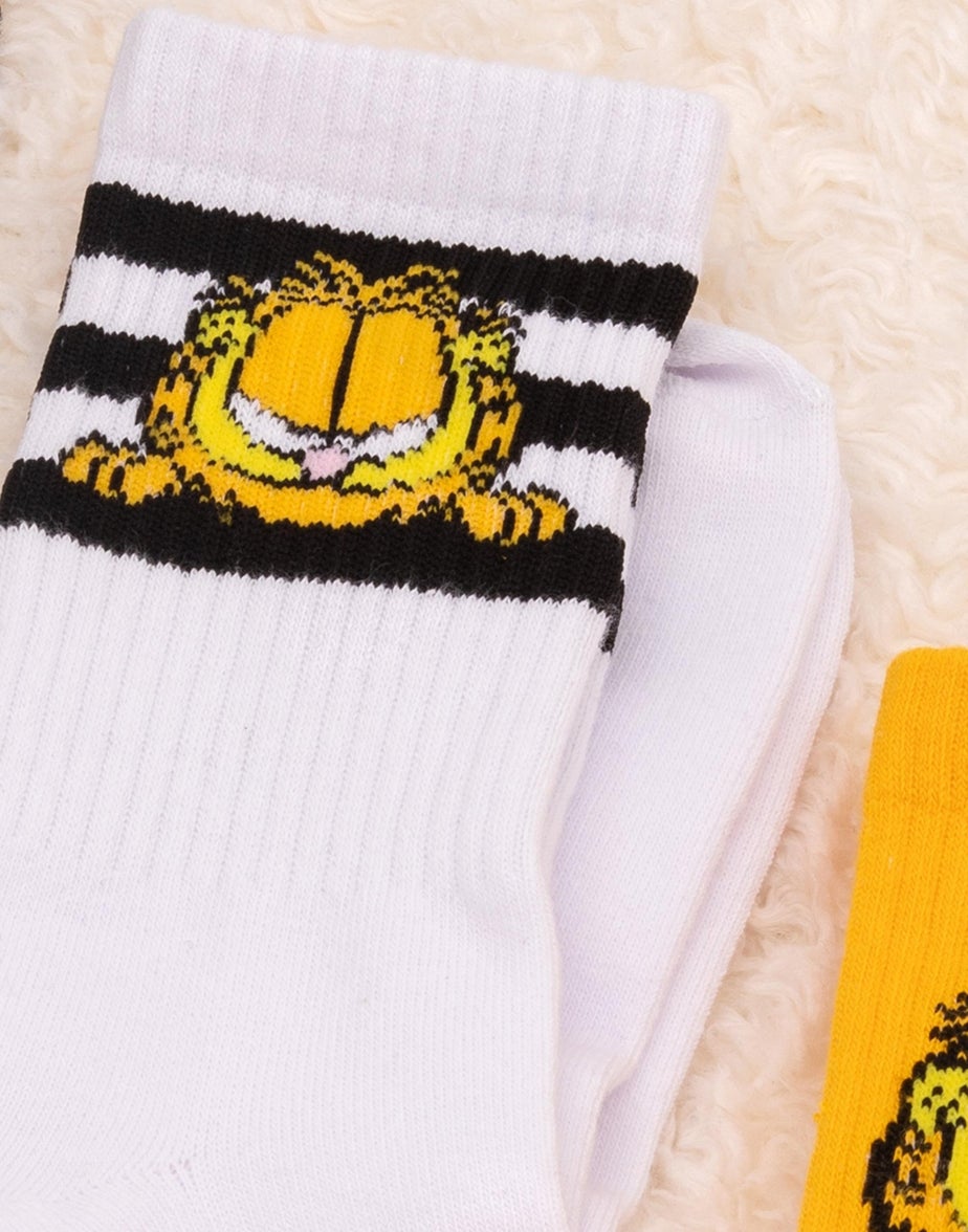 Garfield Unisex Orange Garfield Calf Socks Set Of 3