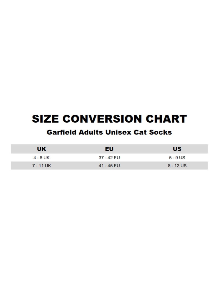 Garfield Unisex Orange Garfield Calf Socks Set Of 3