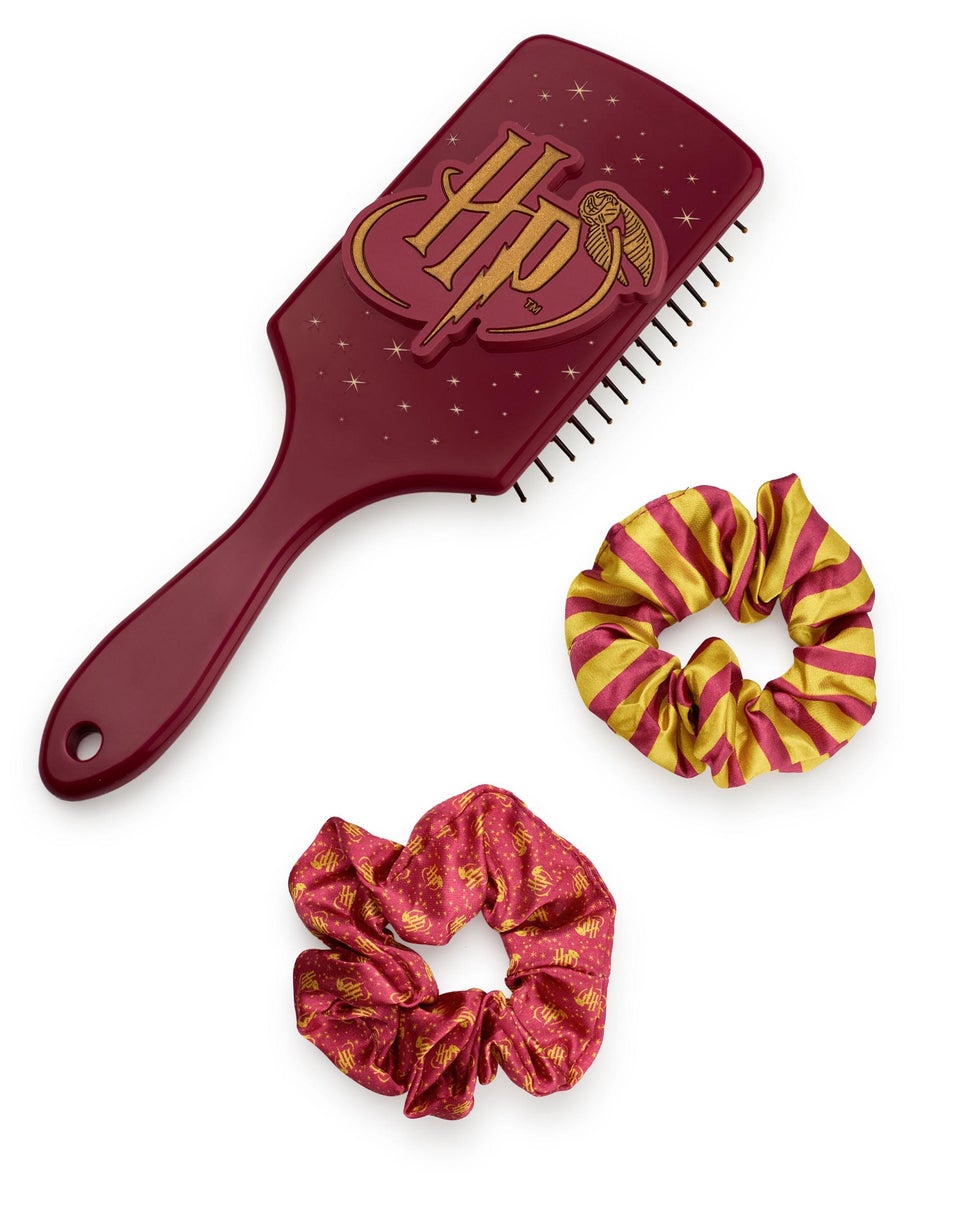 Harry Potter Womens Multicoloured Logo Hair Brush & Scrunchie Set