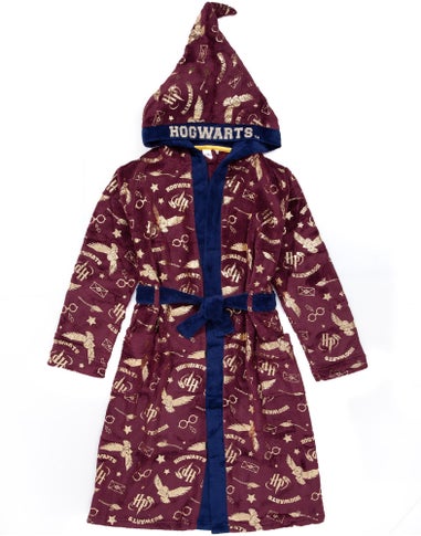 Vanilla Underground Harry Potter Kids Hedwig All-Over Print Red Bathrobe
