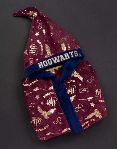 Vanilla Underground Harry Potter Kids Hedwig All-Over Print Red Bathrobe