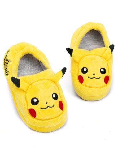 Pokemon Boys Yellow Pikachu Novelty 3D Slippers (10 Younger - 2.5 Older)