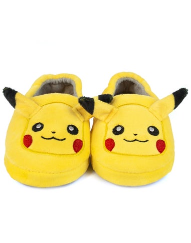 Pokemon Boys Yellow Pikachu Novelty 3D Slippers (10 Younger - 2.5 Older)
