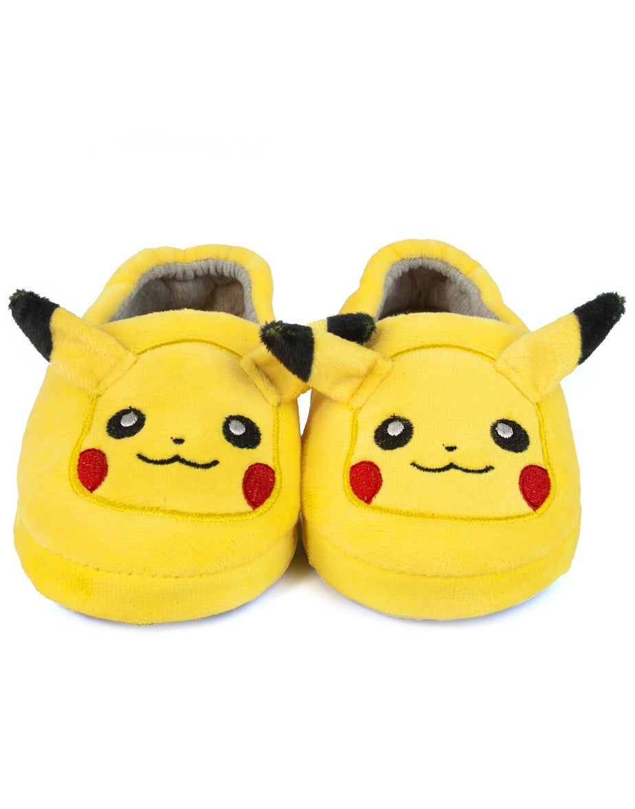 Pokemon Boys Yellow Pikachu Novelty 3D Slippers (10 Younger - 2.5 Older)