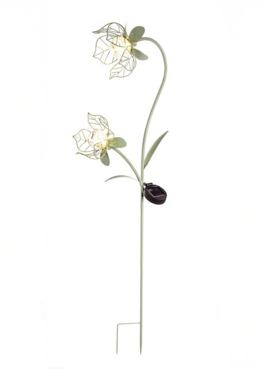 Premier Decorations Sage Green Metal Hellebore Garden Stake Light