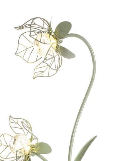 Premier Decorations Sage Green Metal Hellebore Garden Stake Light