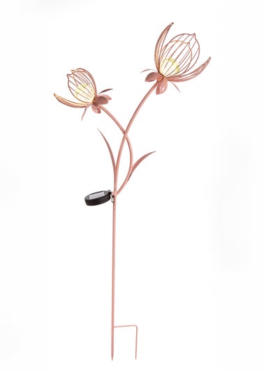 Premier Decorations Pink Solar Metal Fuschia Garden Stake Light