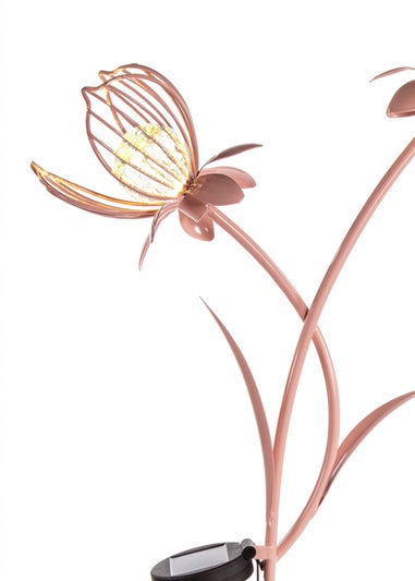 Premier Decorations Pink Solar Metal Fuschia Garden Stake Light