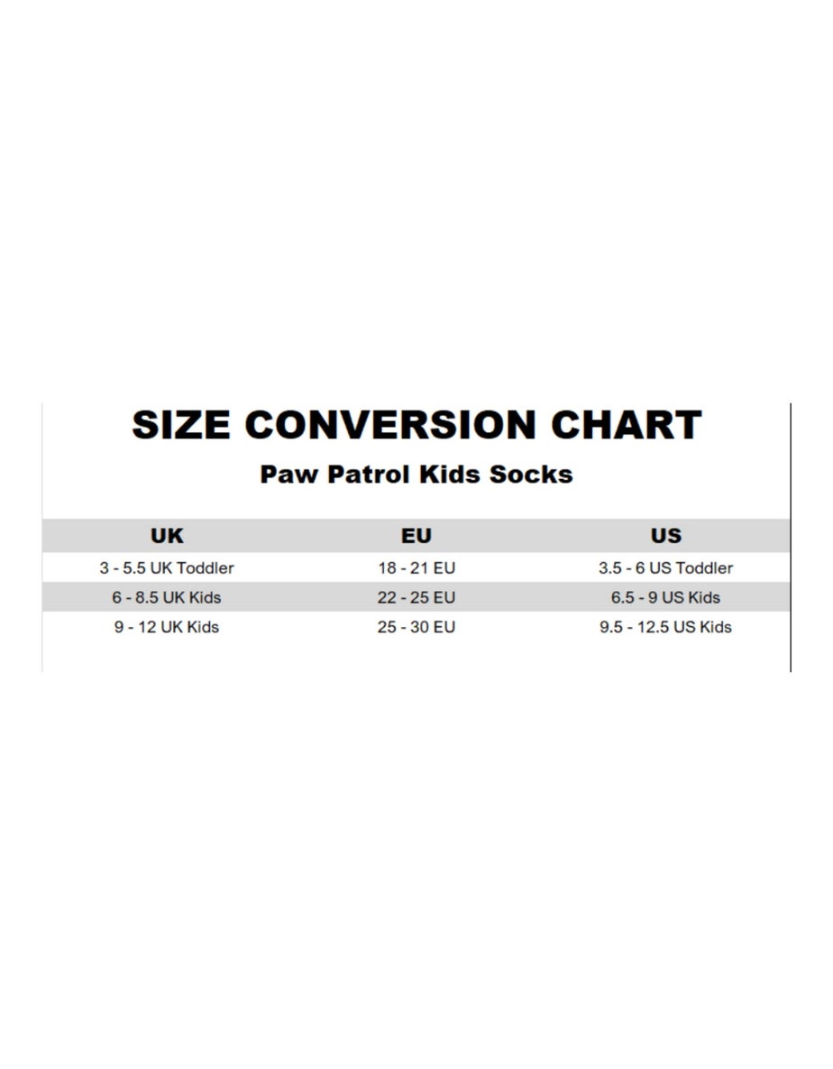 Paw Patrol Boys Multicoloured Character Calf Socks Set Of 5 (3 - 12 Younger)