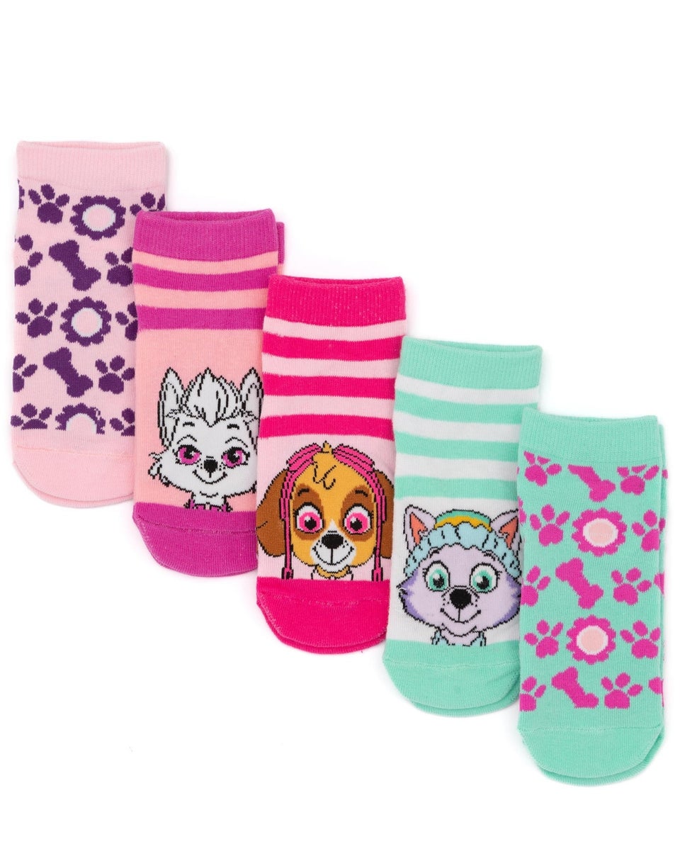 Paw Patrol Girls Multicoloured Character Calf Socks Set Of 5 (3 - 12 Younger)