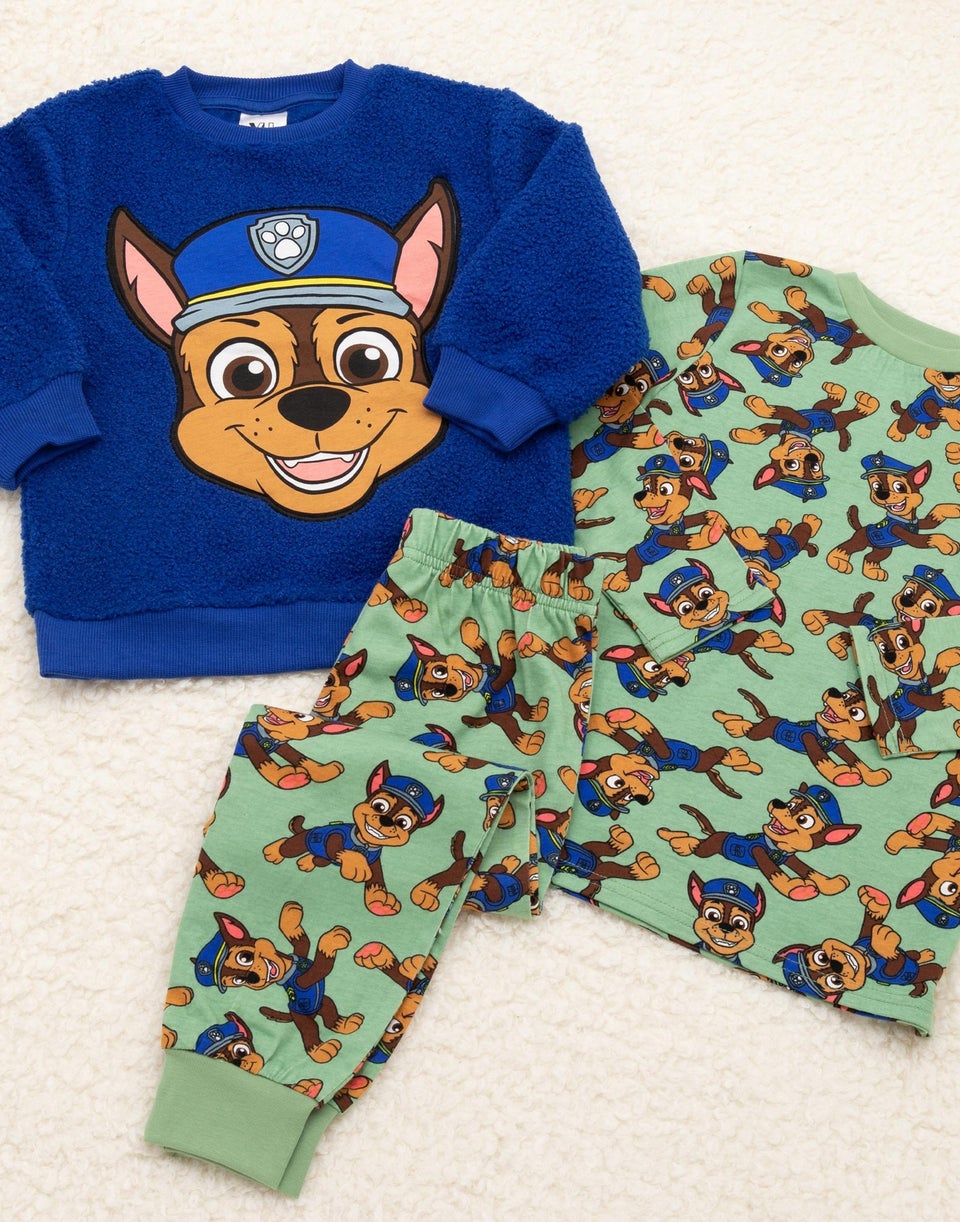 Vanilla Underground Paw Patrol Kids Chase Applique & Green PJs