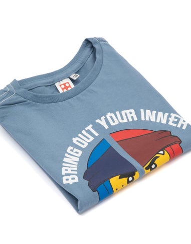 Lego Boys Blue Ninja Warrior Placement Print Short Sleeved T-Shirt (2 - 9 Years)