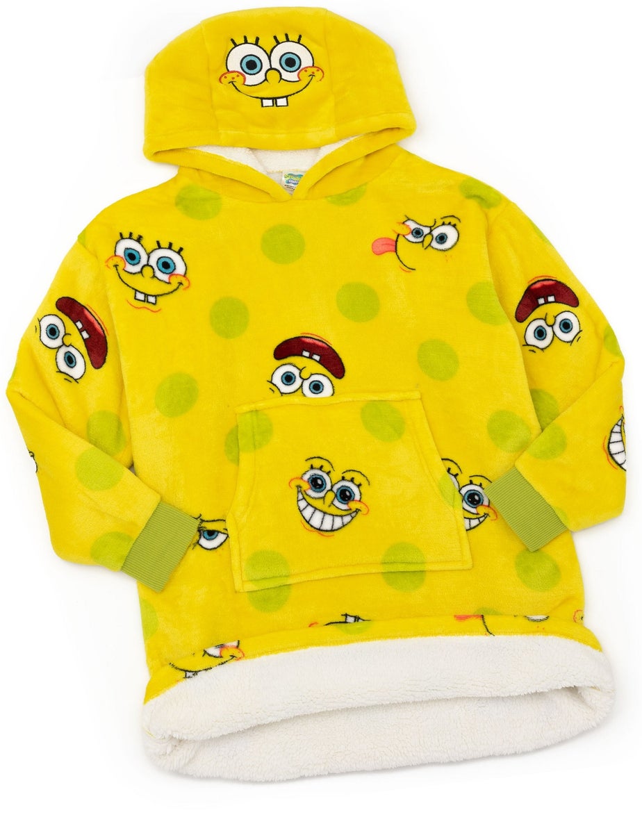 Vanilla Underground SpongeBob SquarePants Kids Yellow Blanket Hoodie