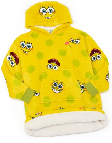 Vanilla Underground SpongeBob SquarePants Kids Yellow Blanket Hoodie