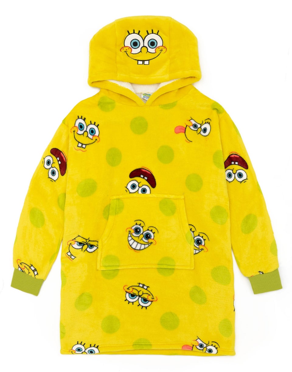 Vanilla Underground SpongeBob SquarePants Kids Yellow Blanket Hoodie