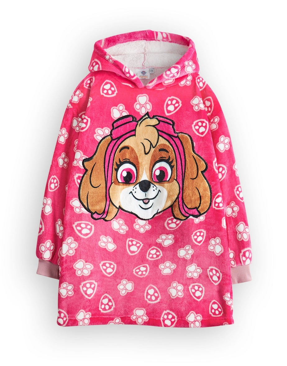 Vanilla Underground Paw Patrol Kids Pink Blanket Hoodie