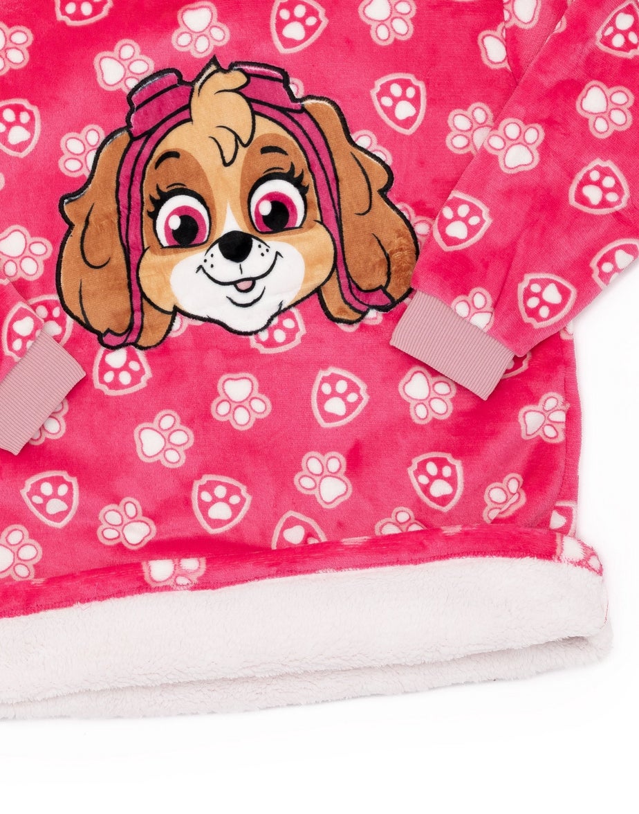 Vanilla Underground Paw Patrol Kids Pink Blanket Hoodie