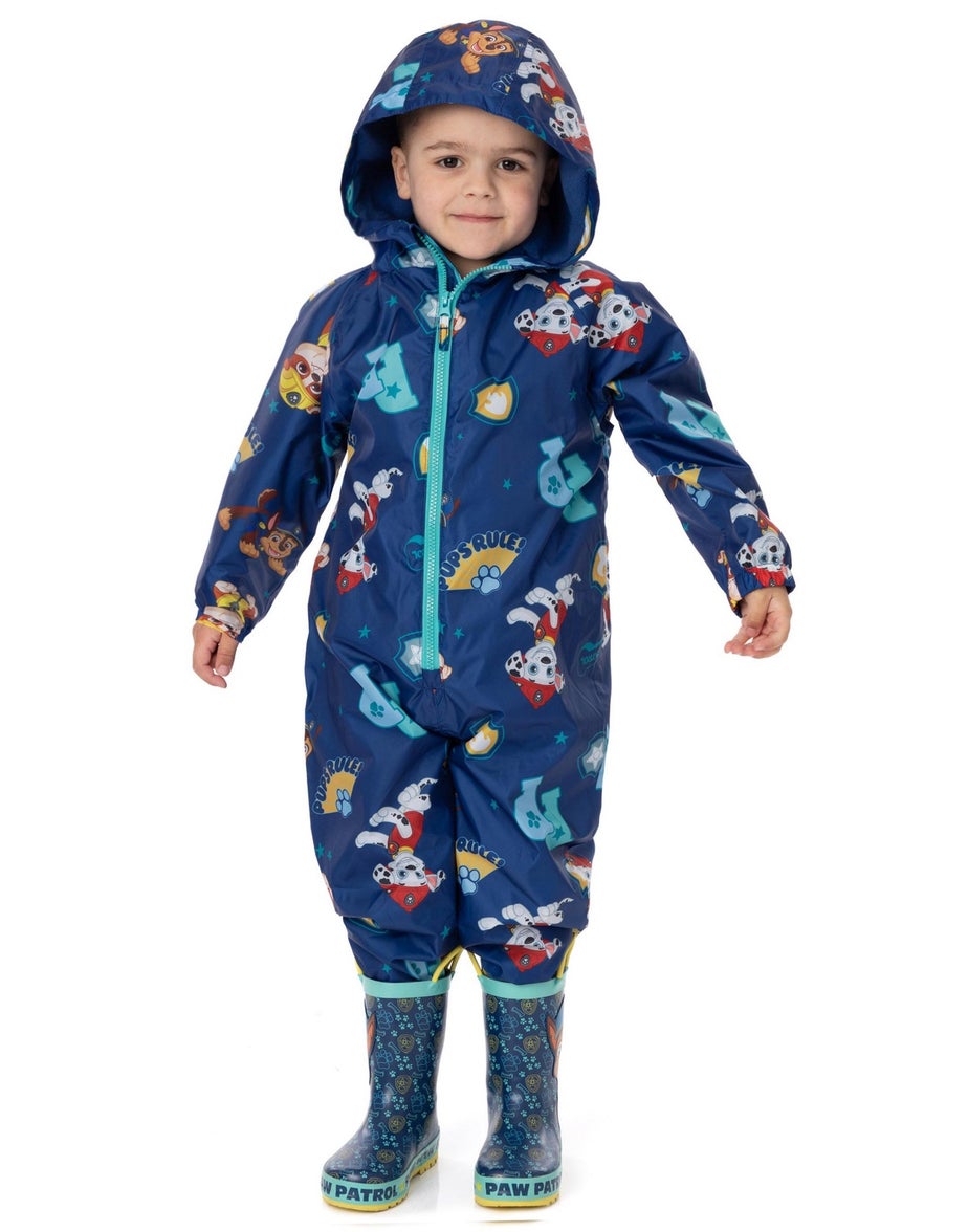 Paw Patrol Boys Blue Marshall Rubble & Chase Puddle Suit (2 - 7 Years)