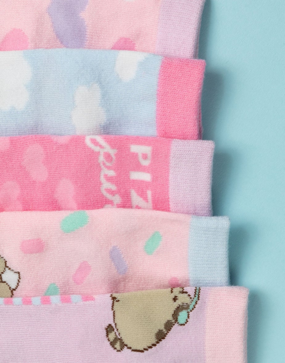 Pusheen Girls Multicoloured Calf Socks Set Of 5 (12.5 Younger - 6.5 Older)