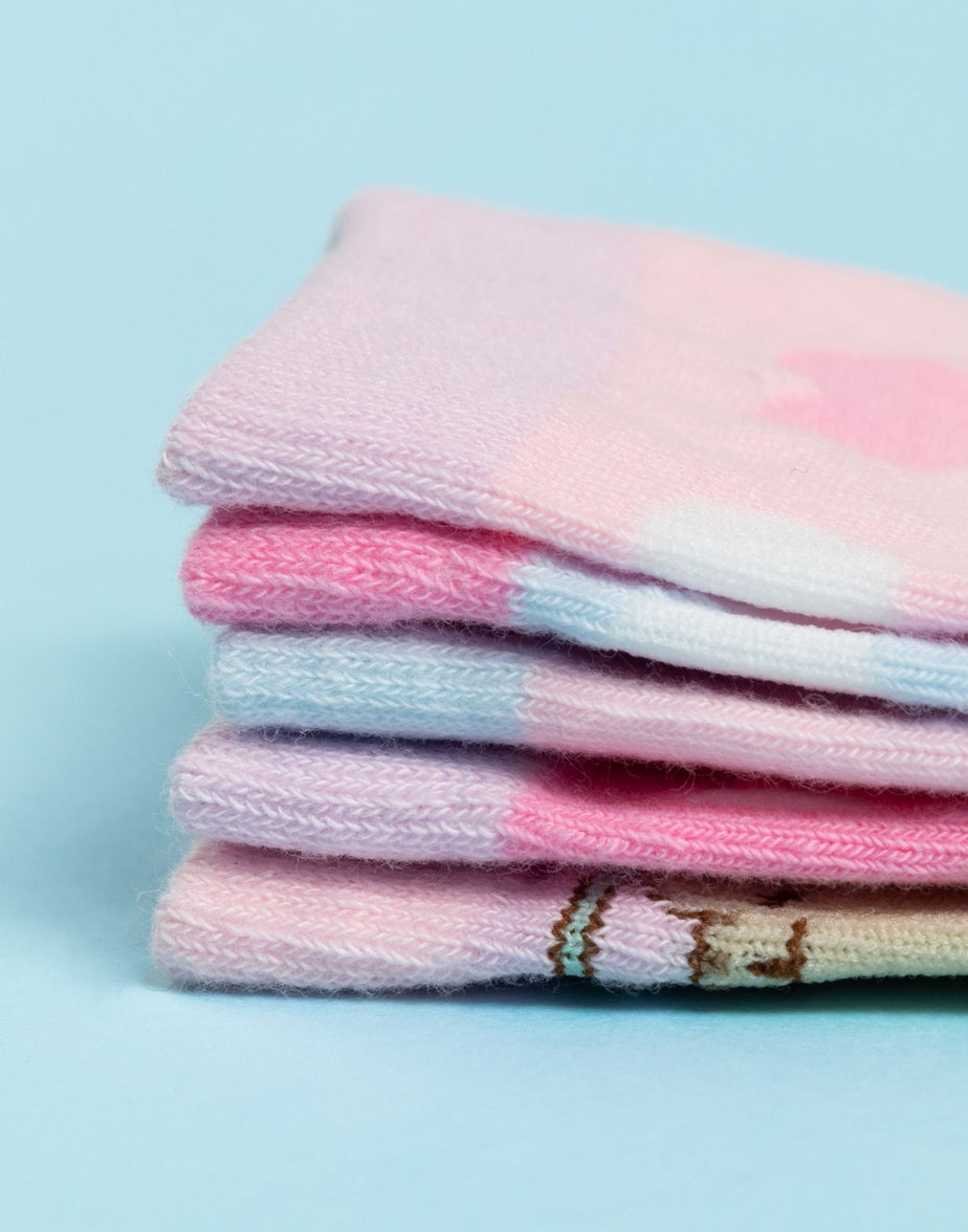 Pusheen Girls Multicoloured Calf Socks Set Of 5 (12.5 Younger - 6.5 Older)