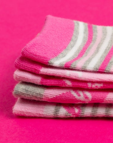 Barbie Girls Multicoloured Star Calf Socks Set Of 5 (6 Younger - 3.5 Older)