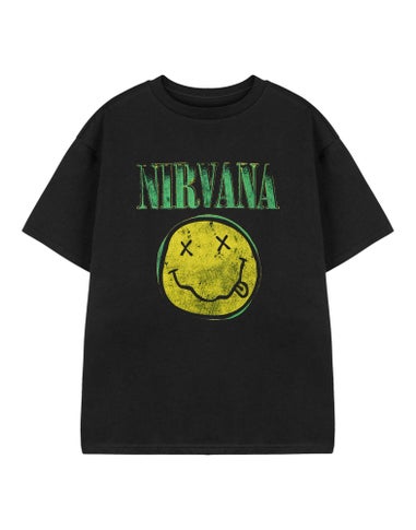 Vanilla Underground Nirvana Kids Yellow Logo Black T-Shirt