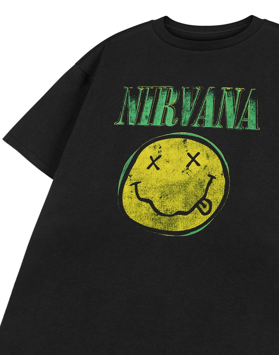 Vanilla Underground Nirvana Kids Yellow Logo Black T-Shirt